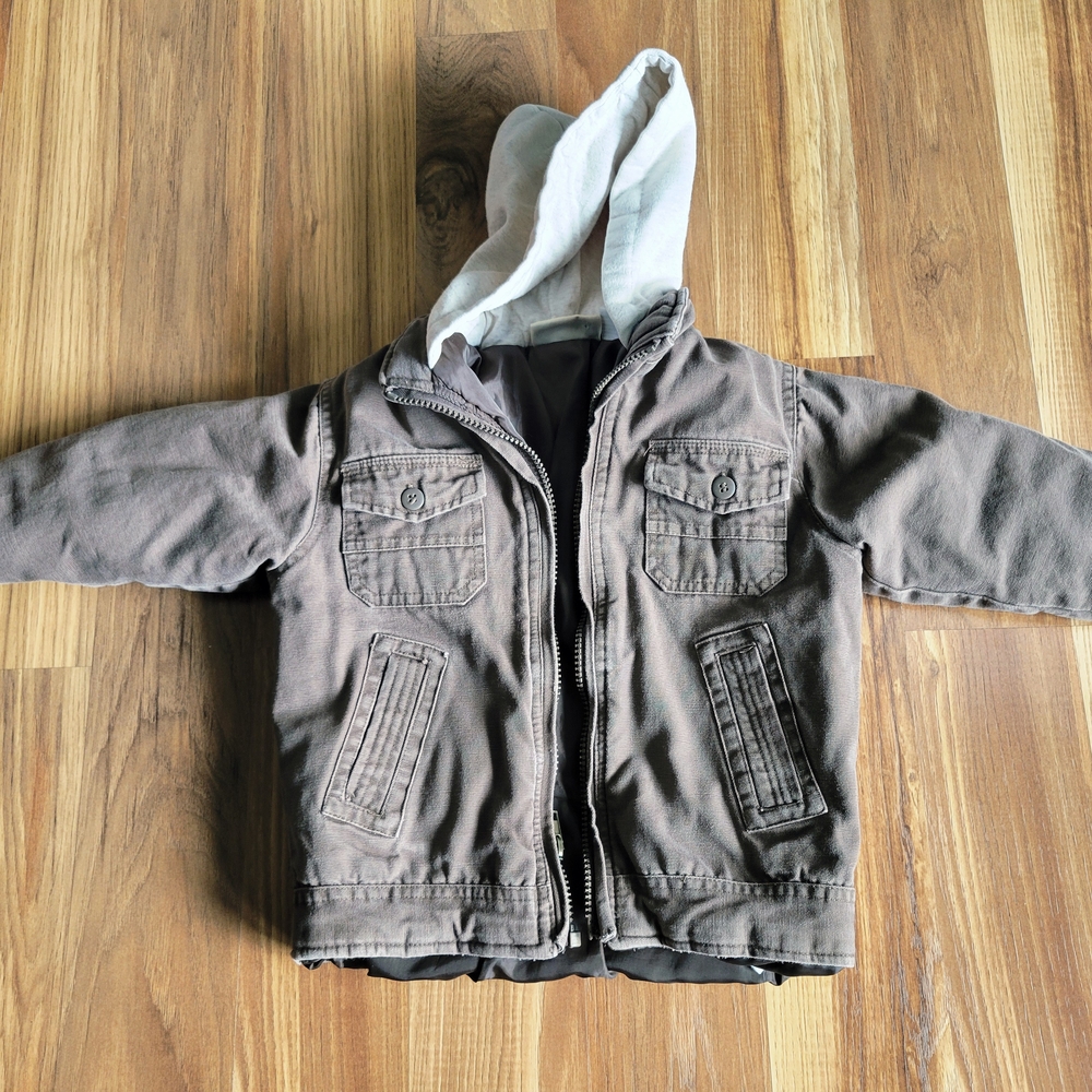 Kids Brown Hooded Jacket